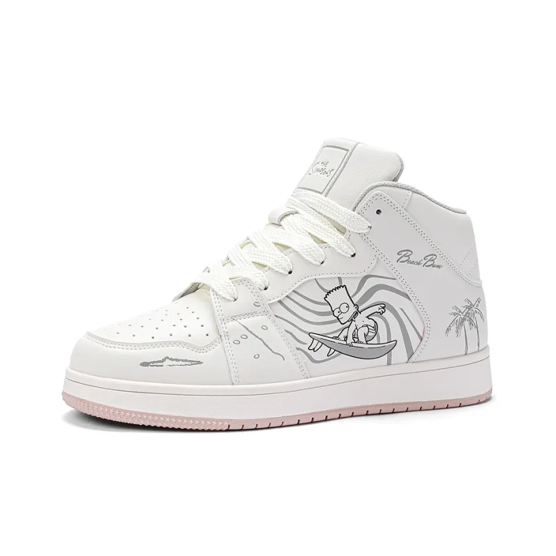 The Simpsons Slip-Resistant Cushioning Wear-Resistant Breathable High-Top Skateboard Shoes-1