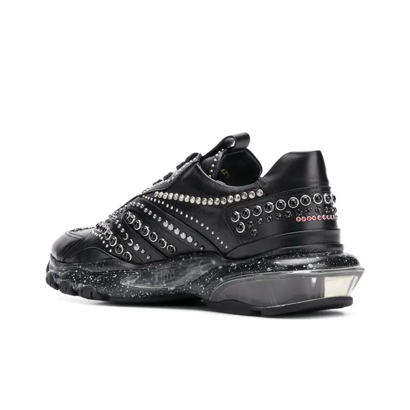 Valentino Bounce Low-Top Sports Casual Shoes Men's Black-2