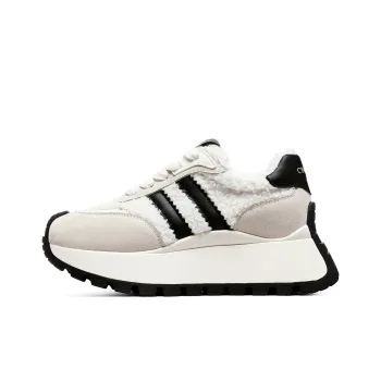 C°BANNER Height Increasing Warmth Low Top Casual Shoes Women's White