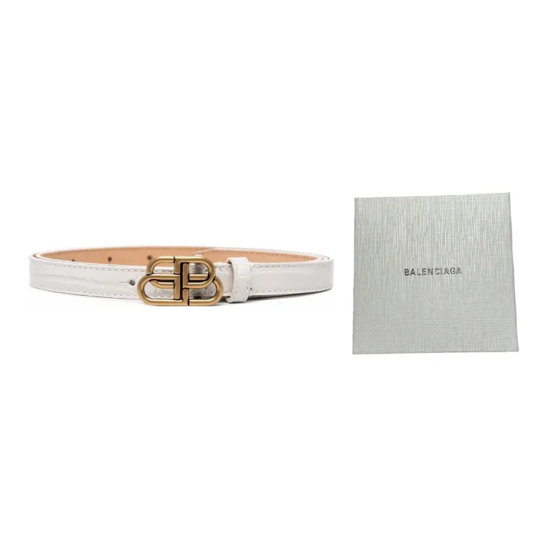 Balenciaga Fashion Individual Solid Color Extra Thin Smooth Buckle Women's Width 1.7CM-0
