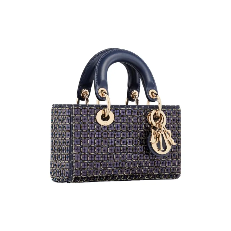 DIOR Lady D-JOY Beaded Embroidery Dior Bag Shoulder Bag Crossbody Bag Handbag Extra Mini Women's Blue-1
