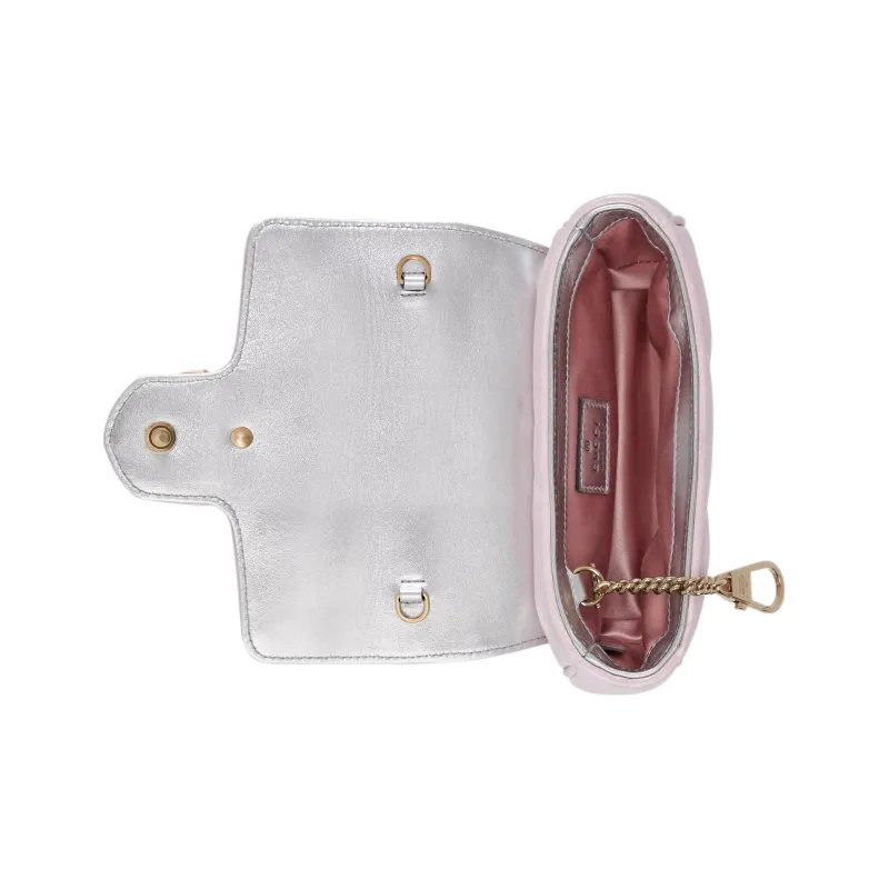 GUCCI GG Marmont Leather Shoulder Bag Crossbody Bag Extra Mini Women's Rainbow Pink-5