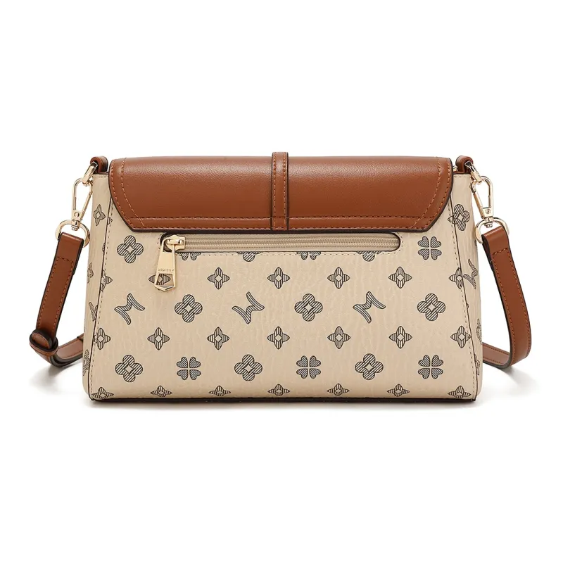 MEXICAN Polyurethane Shoulder Bag, Crossbody Bag Women's Ecru & Apricot/Brown & Dark Coffee/Dark Brown & Brown-26