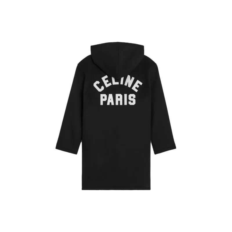 CELINE College Long Parka In Double face Wool-1