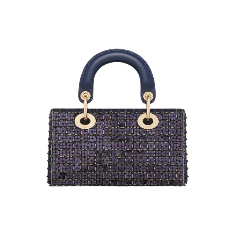 DIOR Lady D-JOY Beaded Embroidery Dior Bag Shoulder Bag Crossbody Bag Handbag Extra Mini Women's Blue-2
