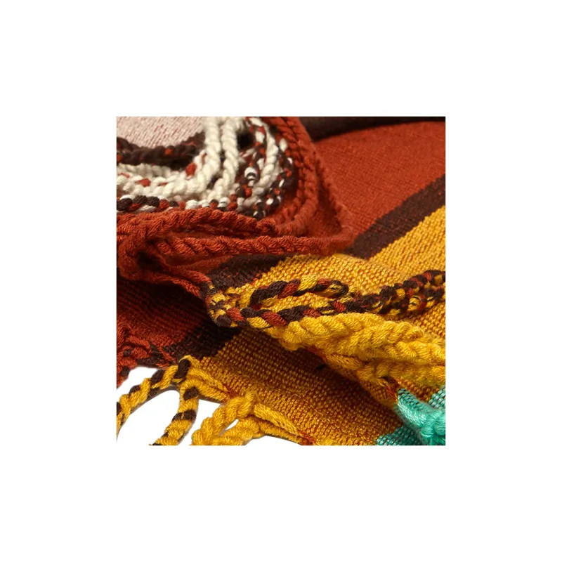 MARNI Fabric Hammock Bag Shoulder Bag Handbag Small Size Women's Red Brown & Yellow-3