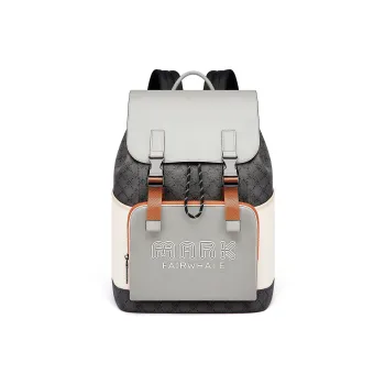 FAIRWHALE PVC Backpack Regular Unisex Gray White/Advanced Orange/Advanced Blue/Black