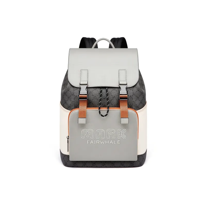FAIRWHALE PVC Backpack Regular Unisex Gray White/Advanced Orange/Advanced Blue/Black-0
