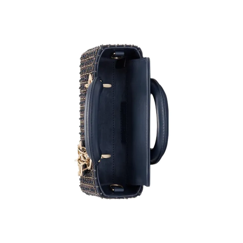 DIOR Lady D-JOY Beaded Embroidery Dior Bag Shoulder Bag Crossbody Bag Handbag Extra Mini Women's Blue-3