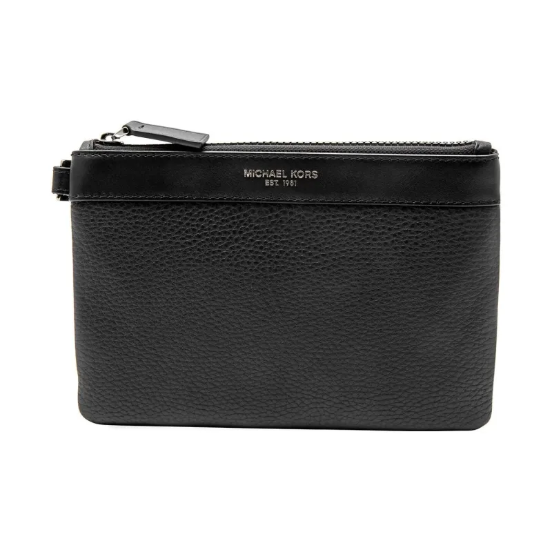 MICHAEL KORS Leather Travel Bags Clutches Small Size Men's Black-0