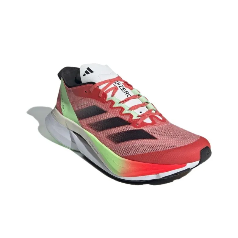 Adidas Adizero Boston 12 'Red Neon Yellow'-2
