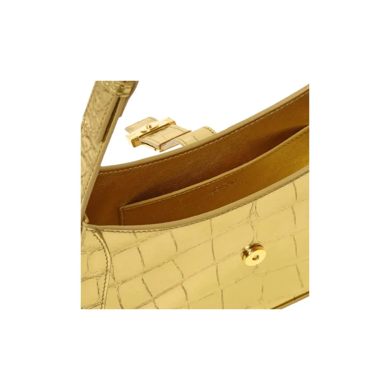 FANSIZHE Greca Goddess Cow Leather With Lambskin Handbag, Shoulder Bag Women's Gold-3