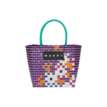 MARNI Plastic Tote Bag, Shopping Bag, Basket Bag, Handbag Medium Size Women's Purple