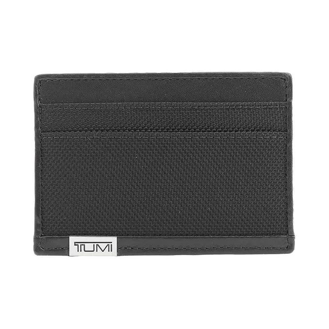 TUMI Alpha Leather Card Holder Men's Black-0