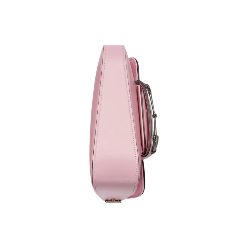 GUCCI Horsebit 1955 Leather Portable Crossbody Bag Shoulder Bag Women's Pink-6