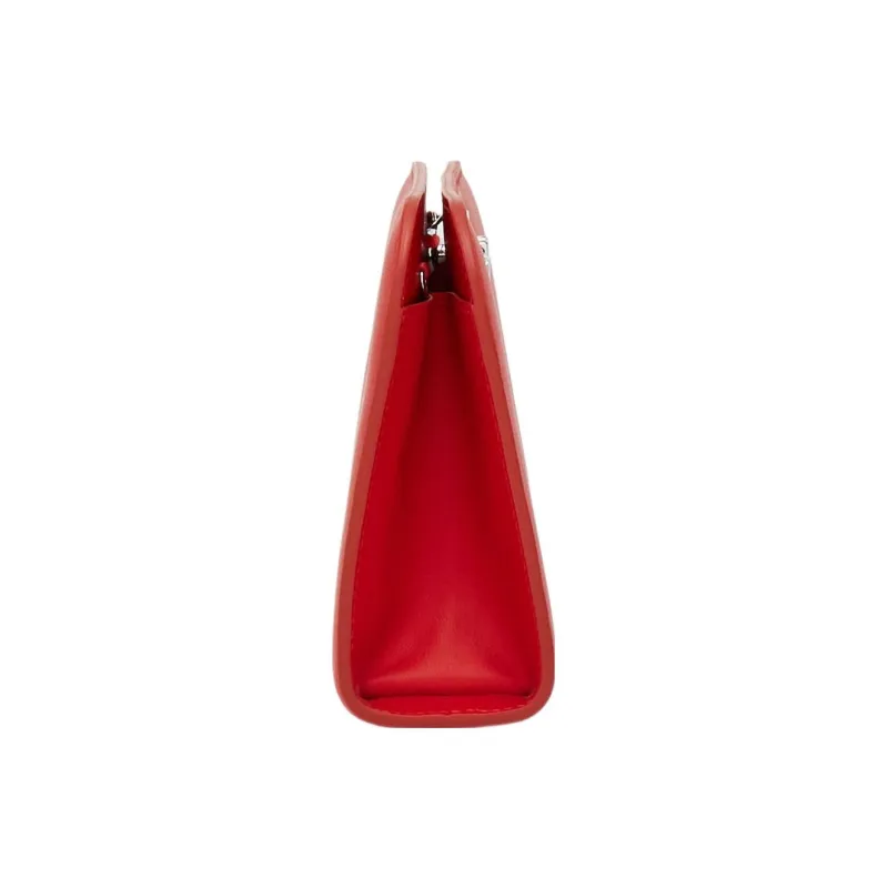 FERRAGAMO Calfskin Clutch Mini Women's Flame Red-2