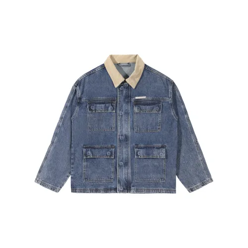 FAIRWHALE Wind Style Collection Denim Jackets Unisex Blue