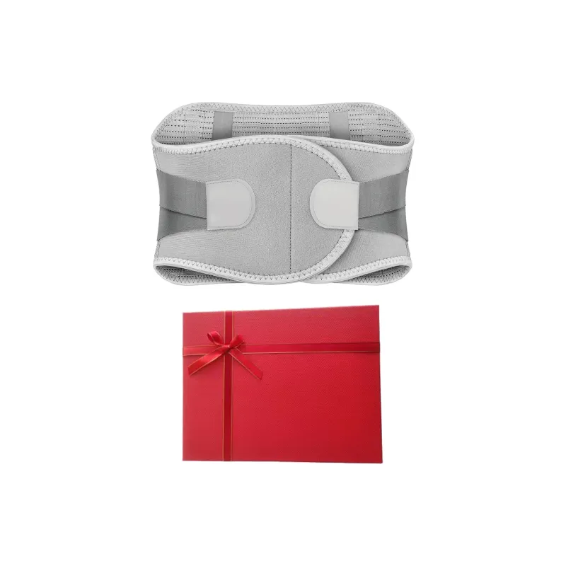 Furanke Back Support Braces Breathable Warm Protective Self Heating Compression Gray Unisex-0
