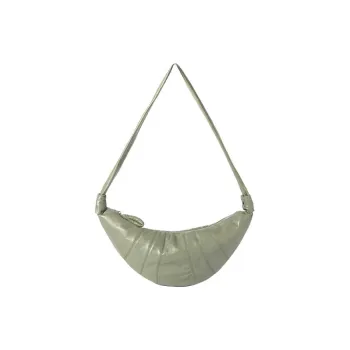 Lemaire Croissant Series Sheepskin Goat Horn Bag Slogan Bag Handbag Shoulder Bag Medium Size Women's Fence Green