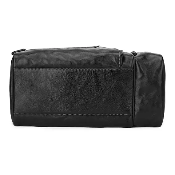 PIERRE CARDIN Cow Leather Handbag Tubas Men's Black-5
