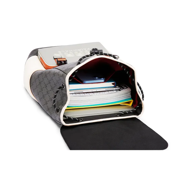 FAIRWHALE PVC Backpack Regular Unisex Gray White/Advanced Orange/Advanced Blue/Black-4
