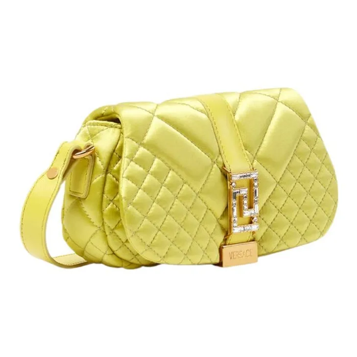 FANSIZHE Greca Goddess Viscose Blended Silk Blended Sheepskin Crossbody Bag Shoulder Bag Women's Yellow-1