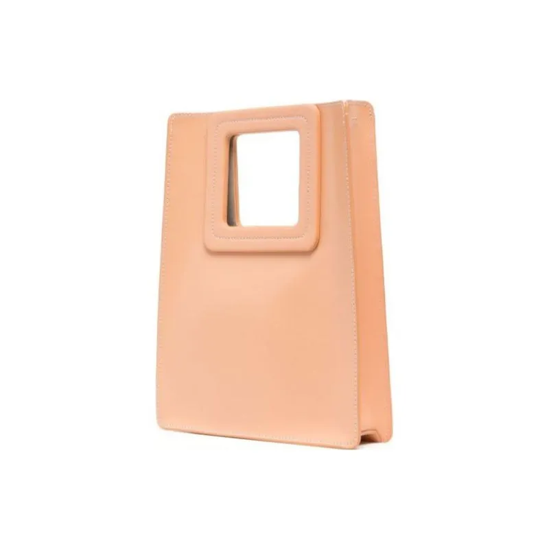 Staud Leather One Shoulder Handbags Women's Light Orange-1
