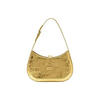 FANSIZHE Greca Goddess Cow Leather Patchwork With Sheepskin Handbag Shoulder Bag Women's Gold