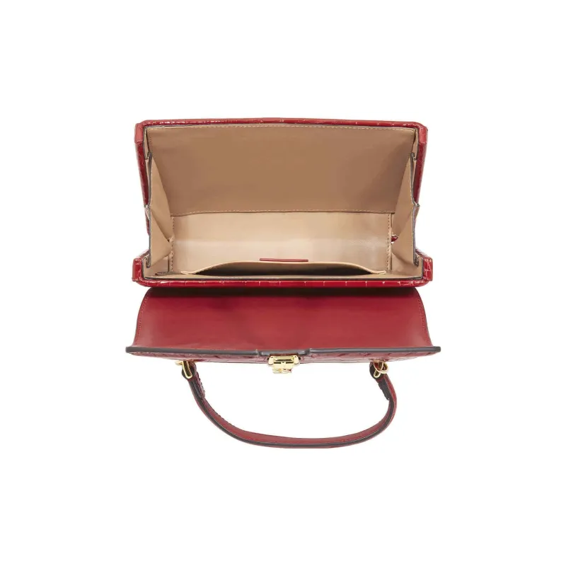 GUCCI Sylvie 1969 Leather Handbag Mini Women's Red-2