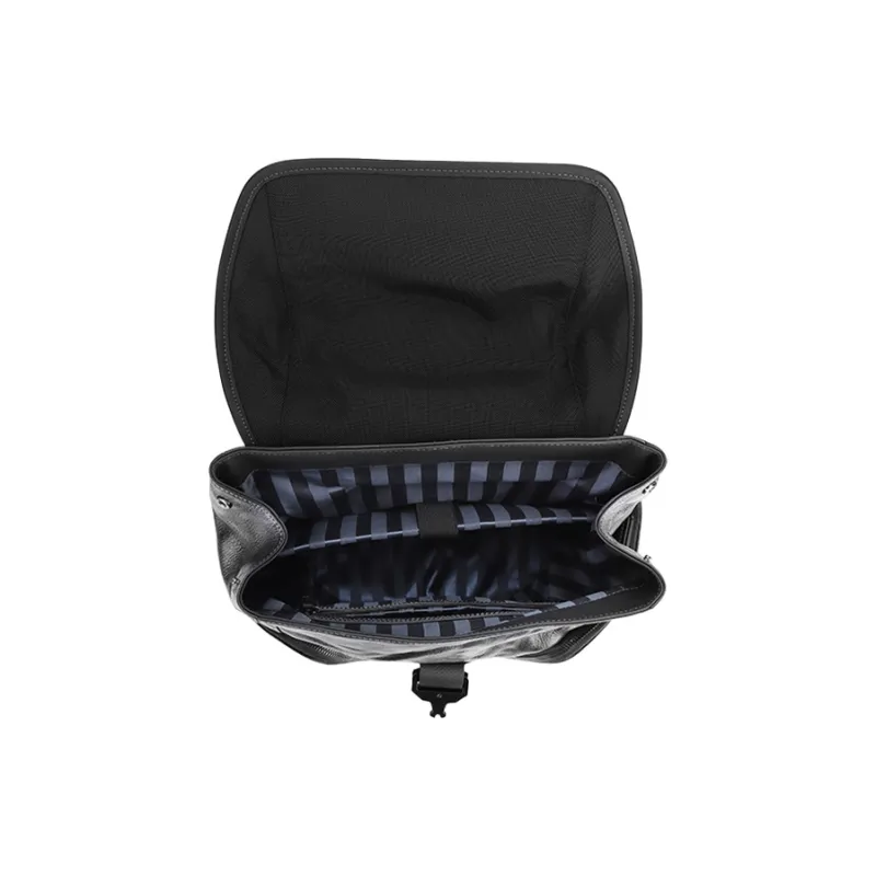 PIERRE CARDIN Top Grain Cow Leather Laptop Backpack Tubas Men's Black-6