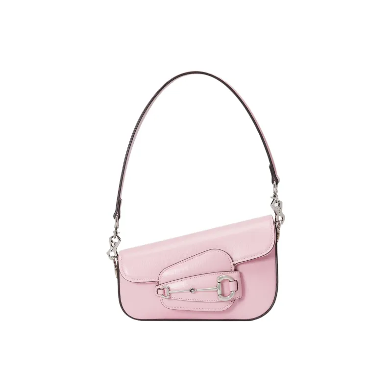 GUCCI Horsebit 1955 Leather Portable Crossbody Bag Shoulder Bag Women's Pink-7