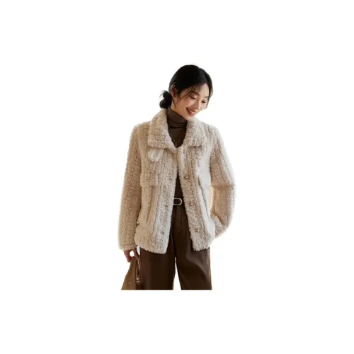 Still quiet Velvet Jackets Women's Beige