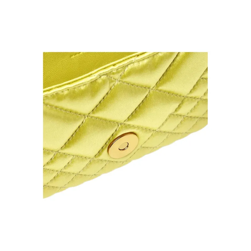 FANSIZHE Greca Goddess Viscose Blended Silk Blended Sheepskin Crossbody Bag Shoulder Bag Women's Yellow-3