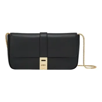 FERRAGAMO GANCINI Calfskin Crossbody Bag Shoulder Bag Women's Black