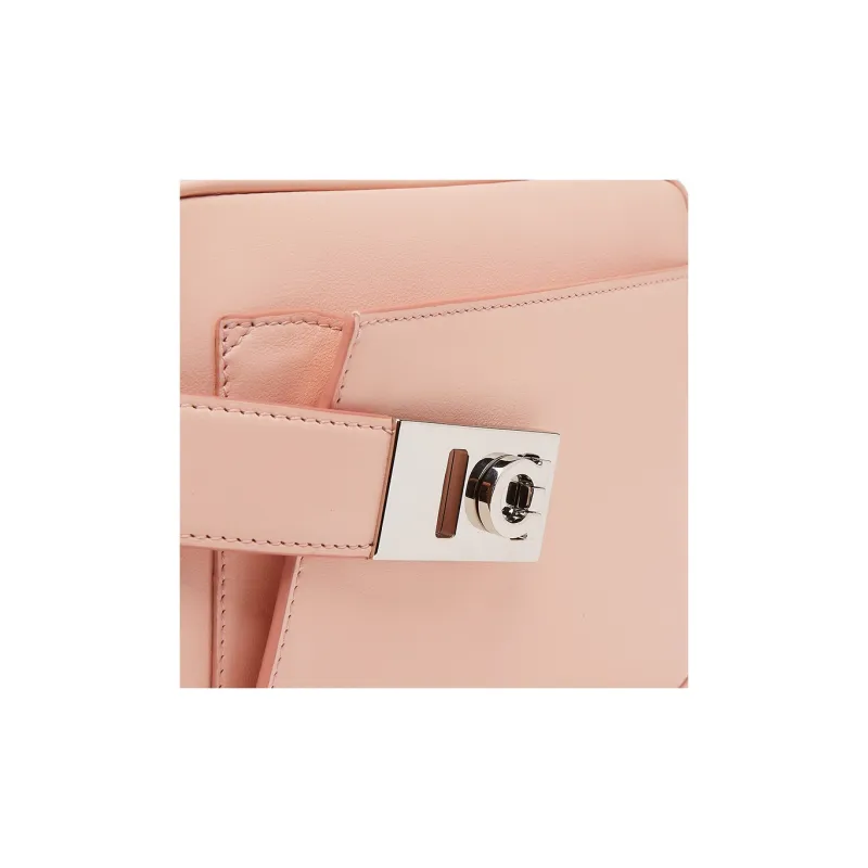 FERRAGAMO Calfskin Camera Bag Shoulder Bag Crossbody Bag Small Size Women's Nylon Pink-5