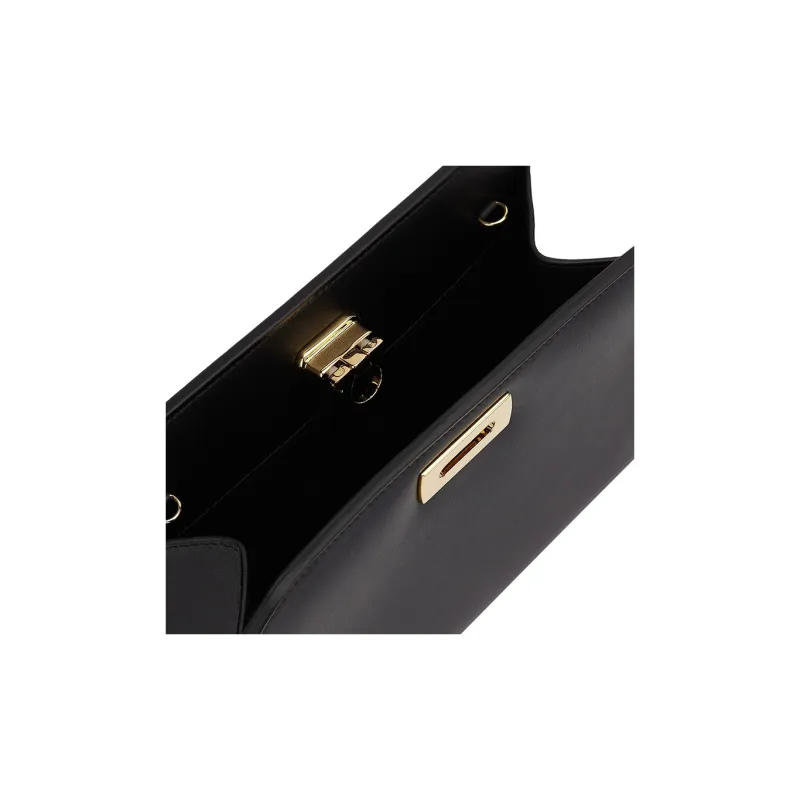 FERRAGAMO Calfskin Clutch Mini Women's Black-5