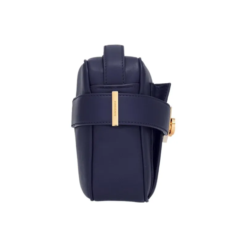 FERRAGAMO Calfskin Camera Bag, Shoulder Bag, Crossbody Bag Trumpets Women's Midnight Blue-2