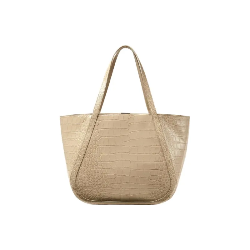 VERSACE Greca Goddess Cow Leather Tote Bag Shopping Bag Shoulder Bag Handbag Large Size Women's Beige-2