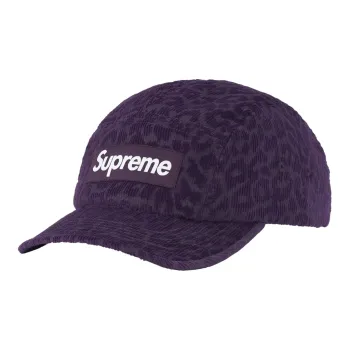 Supreme Leopard Corduroy Camp Cap