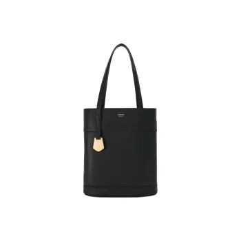 FERRAGAMO Smooth Calf Leather Tote Bag, Shopping Bag, Handbag Trumpets Women's Black