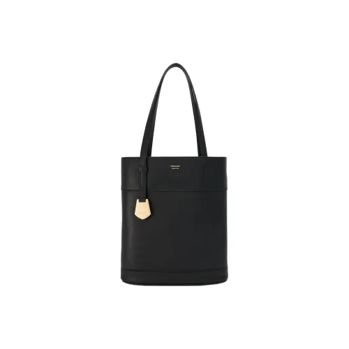 FERRAGAMO Smooth Calf Leather Tote Bag, Shopping Bag, Handbag Trumpets Women's Black