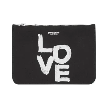 Burberry Genuine Leather Clutch Women's Black