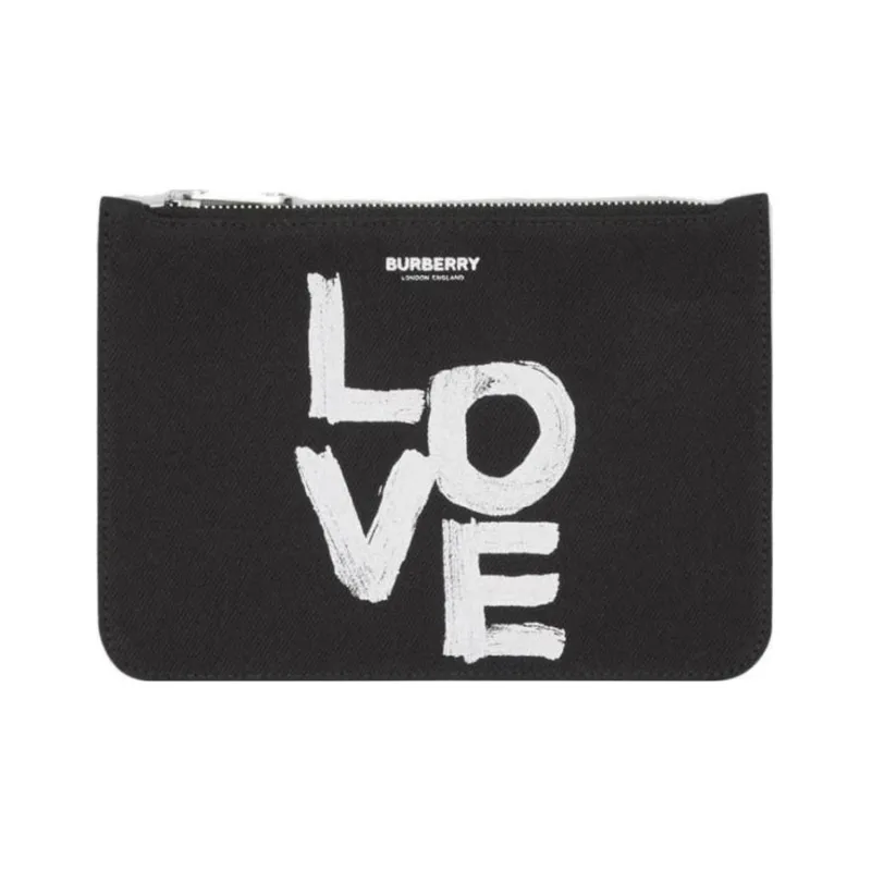 Burberry Genuine Leather Clutch Women's Black-0