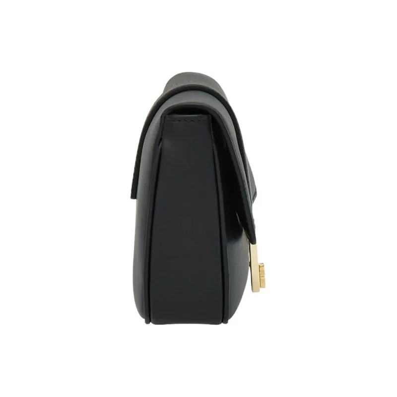 FERRAGAMO GANCINI Calfskin Crossbody Bag Shoulder Bag Women's Black-2