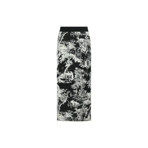 COCOBELLA Casual Long Skirts Women's Black/White Multicolor