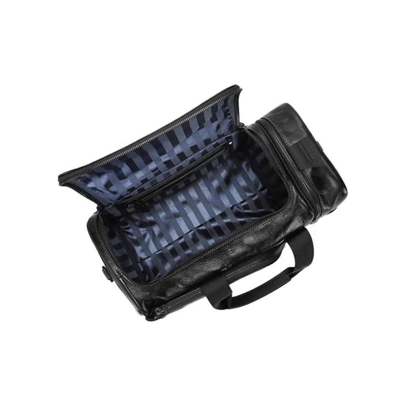 PIERRE CARDIN Cow Leather Handbag Tubas Men's Black-6