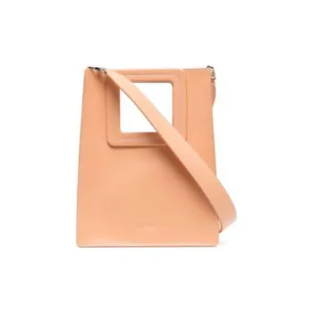 Staud Leather One Shoulder Handbags Women's Light Orange