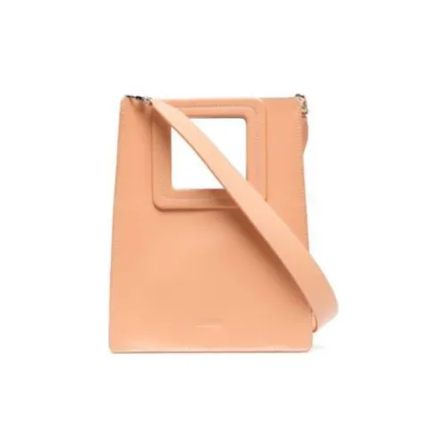 Staud Leather One Shoulder Handbags Women's Light Orange