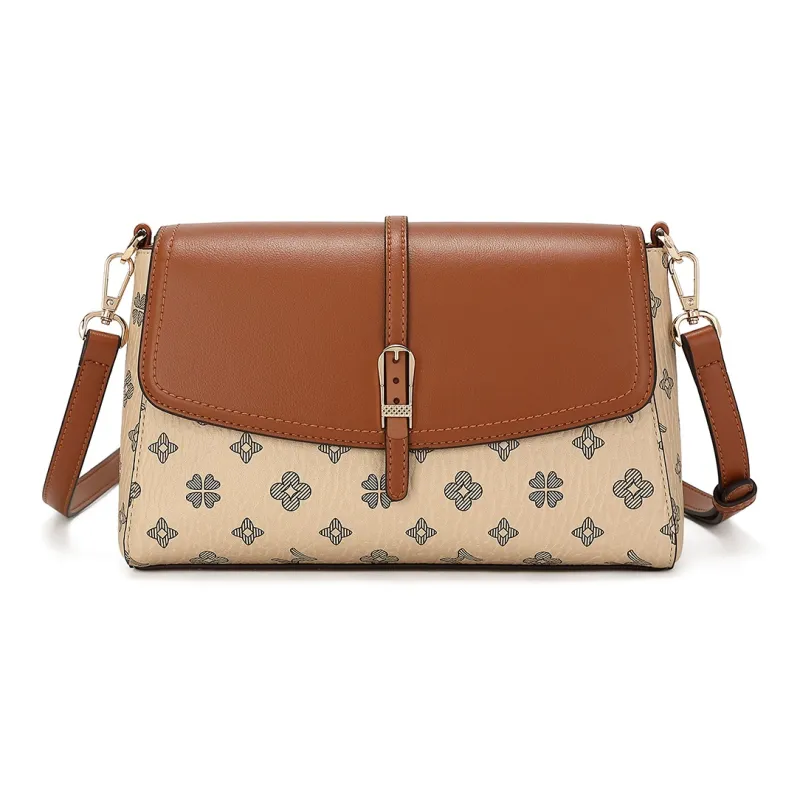 MEXICAN Polyurethane Shoulder Bag, Crossbody Bag Women's Ecru & Apricot/Brown & Dark Coffee/Dark Brown & Brown-25