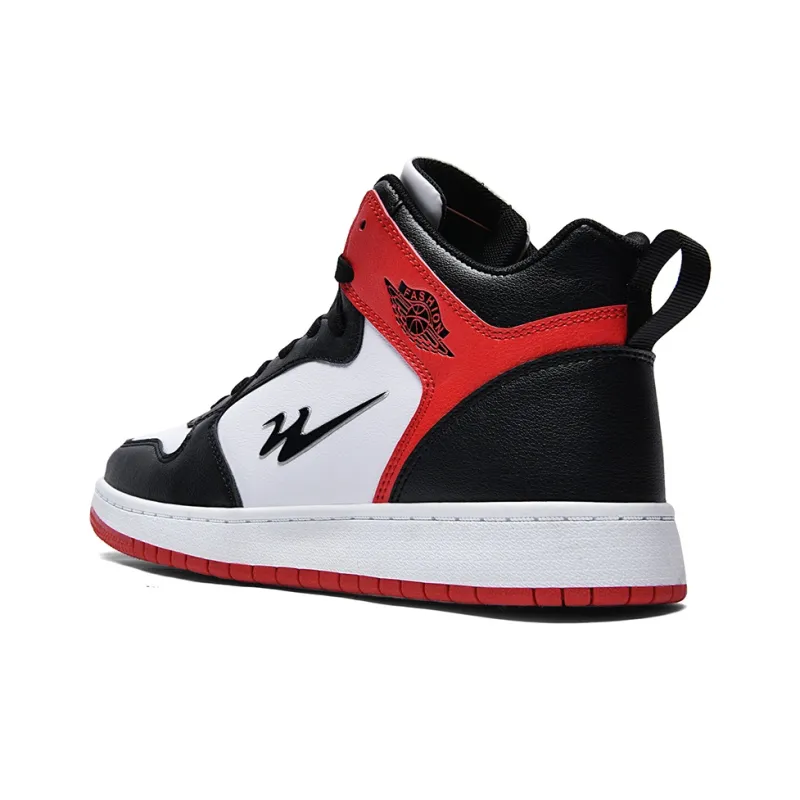 Binary High Top Skateboard Shoes Men's Red-2